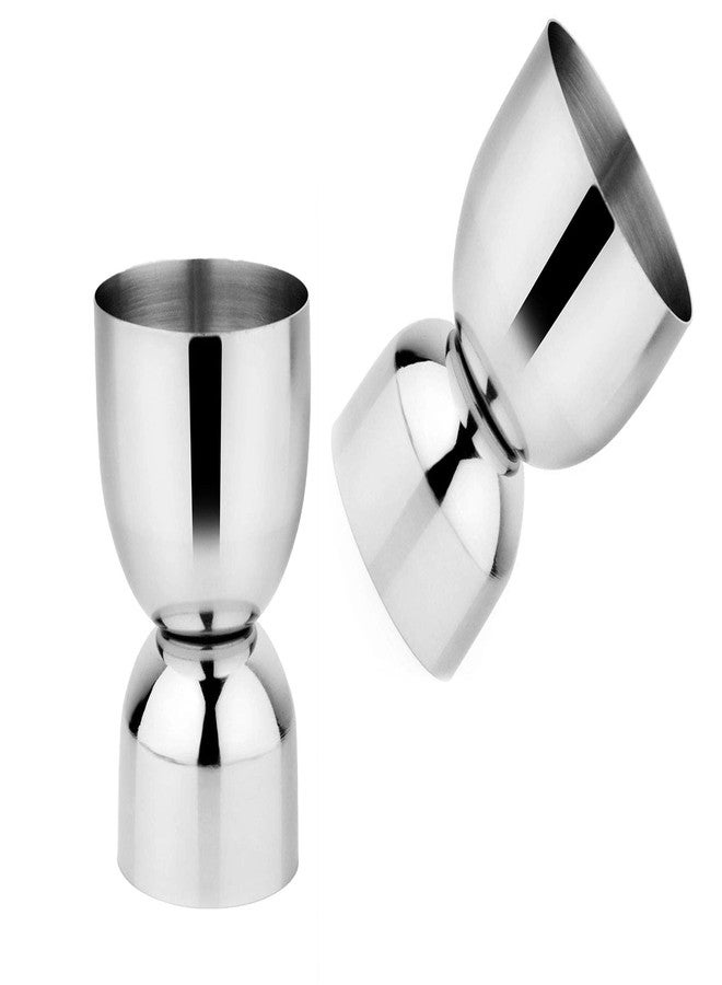 FlowAura Stainless Steel Set of 2 Damru Jigger/Peg Measure - Image 2